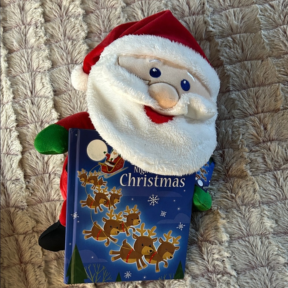 Santa Plush with Christmas Book